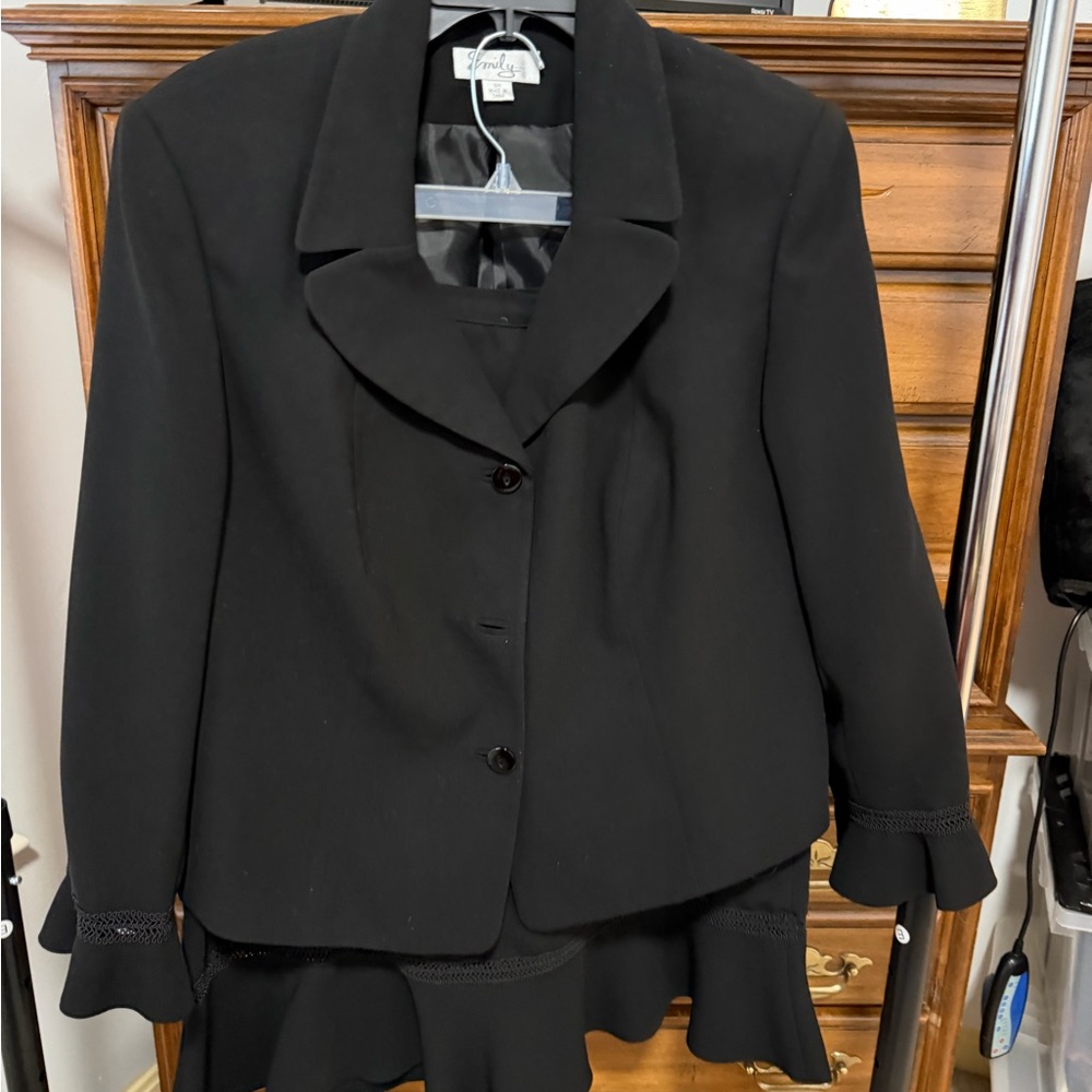 Elegant Black Women's Jacket & Skirt by Emily…